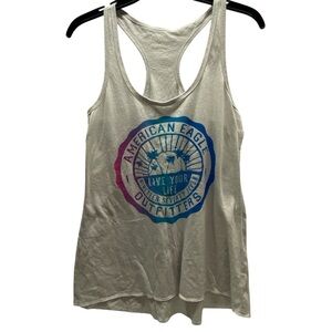 * American Eagle small Outfitters women’s racerback Tank Graphic live your life